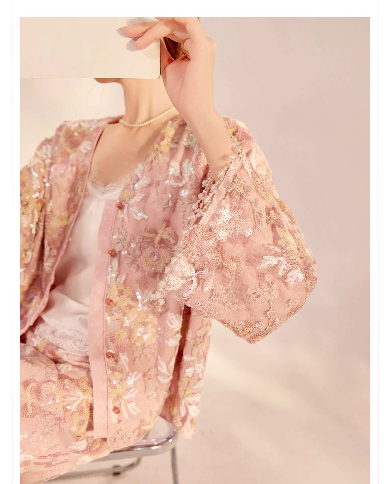 Evelynn Cute Embroidery Qipao Cheongsam Two Piece