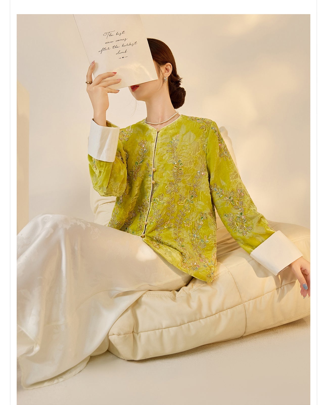 Miriam Fine Embroidery Qipao Cheongsam Top