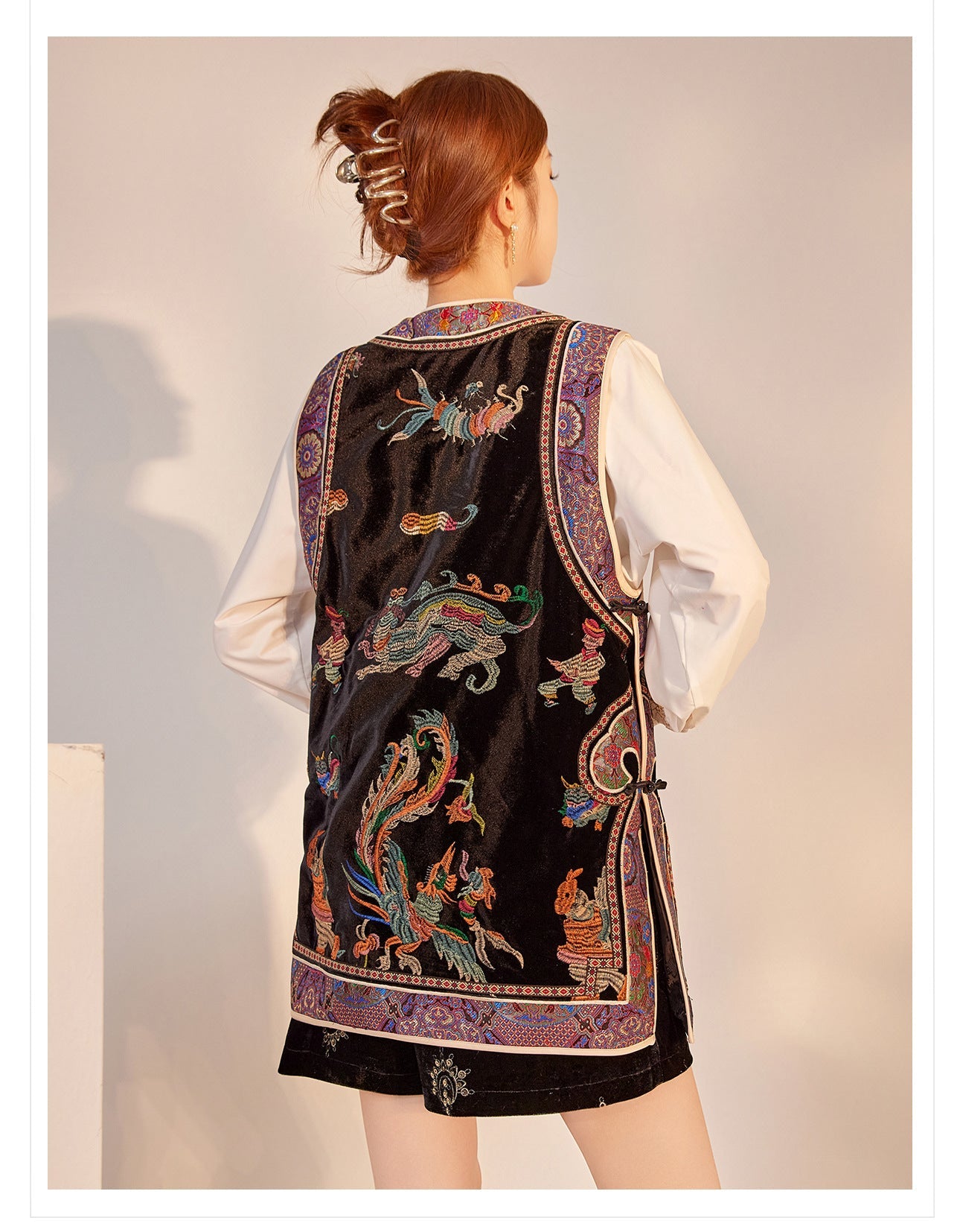Embroidery Jolie Good-Looking Qipao Cheongsam Vest Top