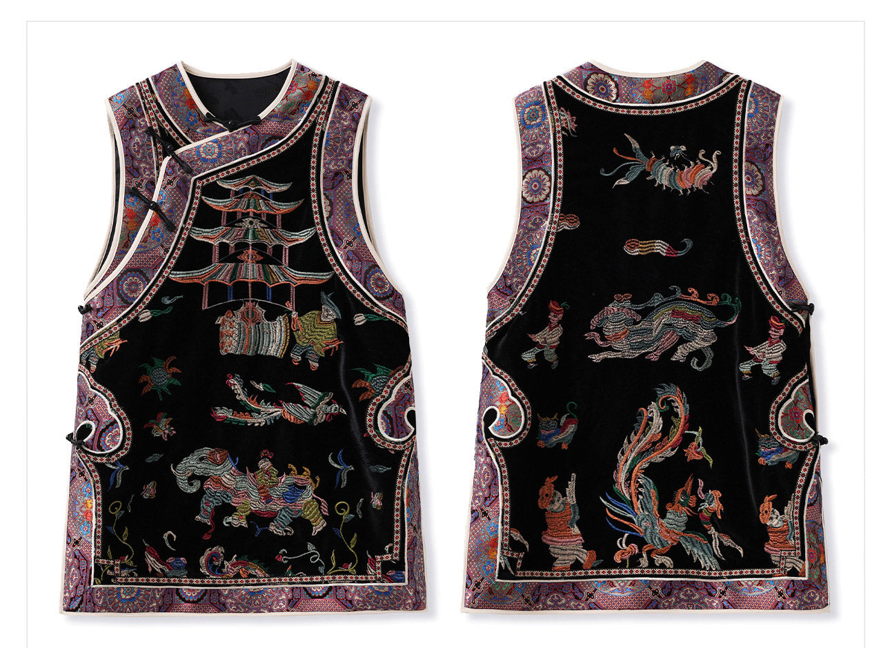 Embroidery Jolie Good-Looking Qipao Cheongsam Vest Top