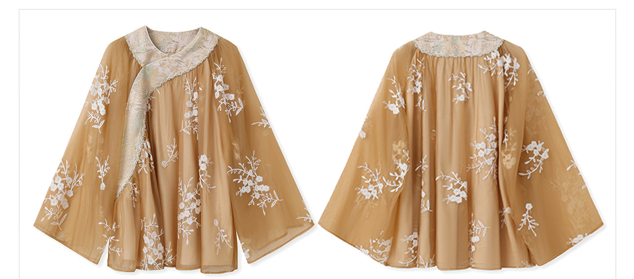 Amina Charming Embroidery Qipao Cheongsam Two Piece