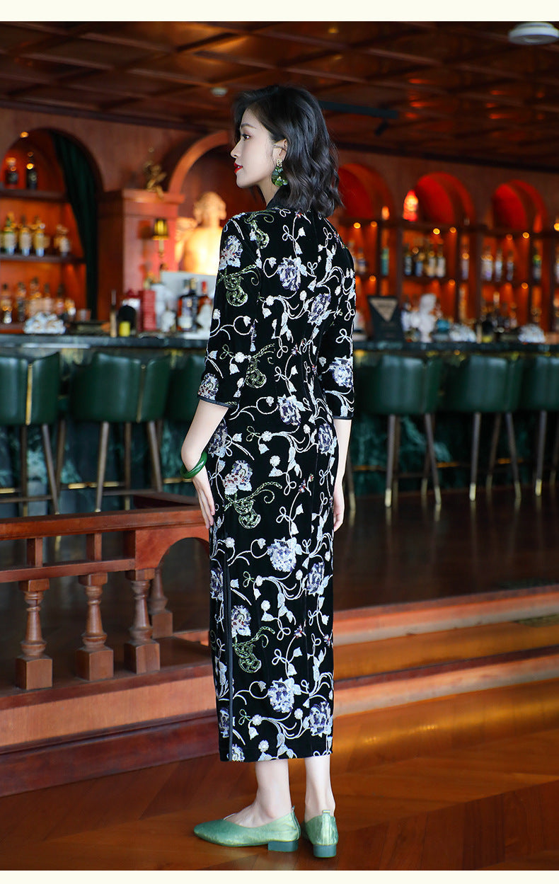 Indie Bloom Ready Embroidery Qipao Cheongsam