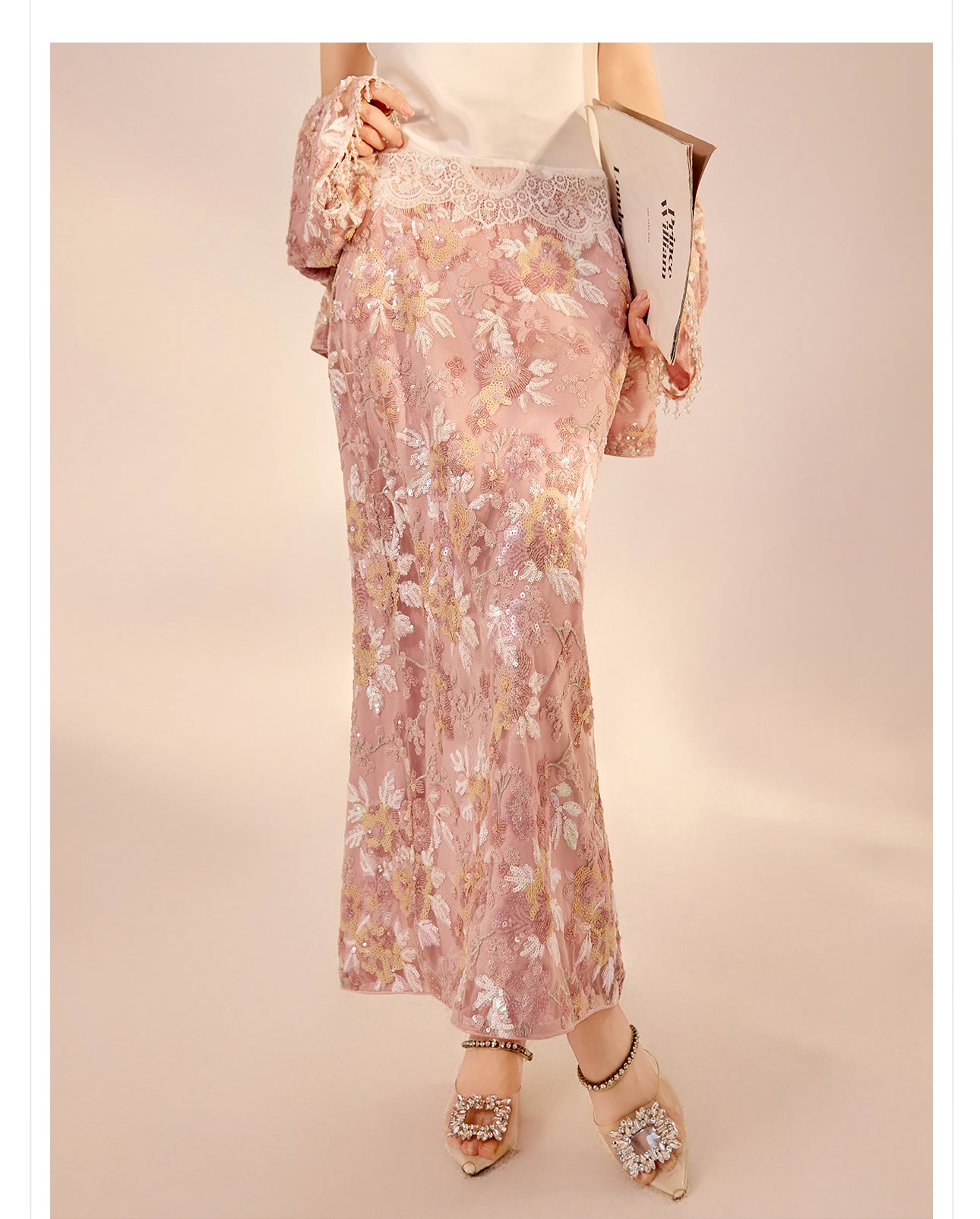 Evelynn Cute Embroidery Qipao Cheongsam Two Piece