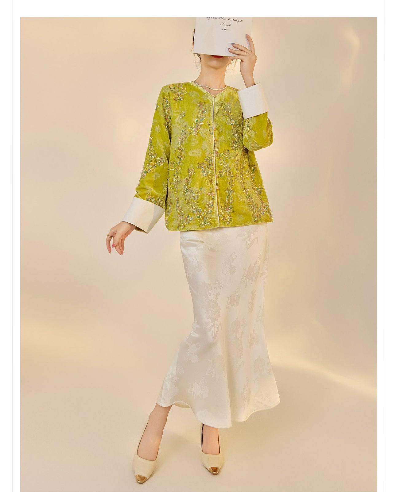 Miriam Fine Embroidery Qipao Cheongsam Top