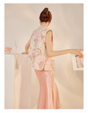 Silk Amari Captivating Embroidery Qipao Cheongsam Vest Top