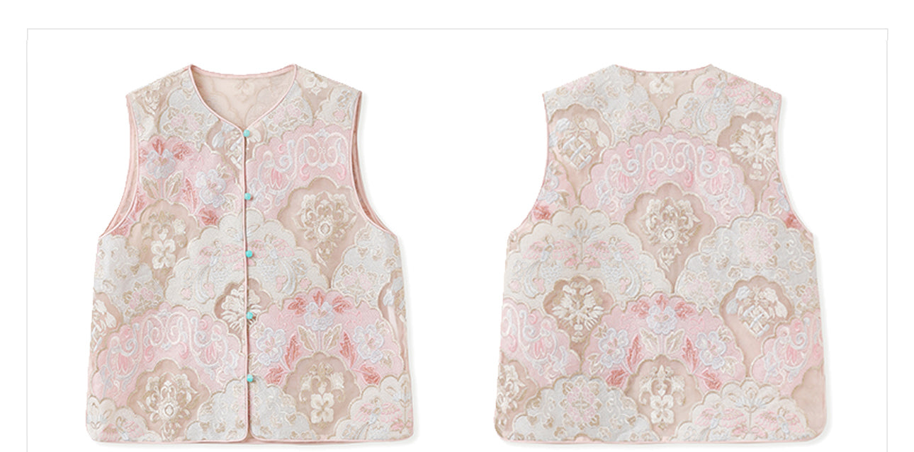 Silk Amari Captivating Embroidery Qipao Cheongsam Vest Top