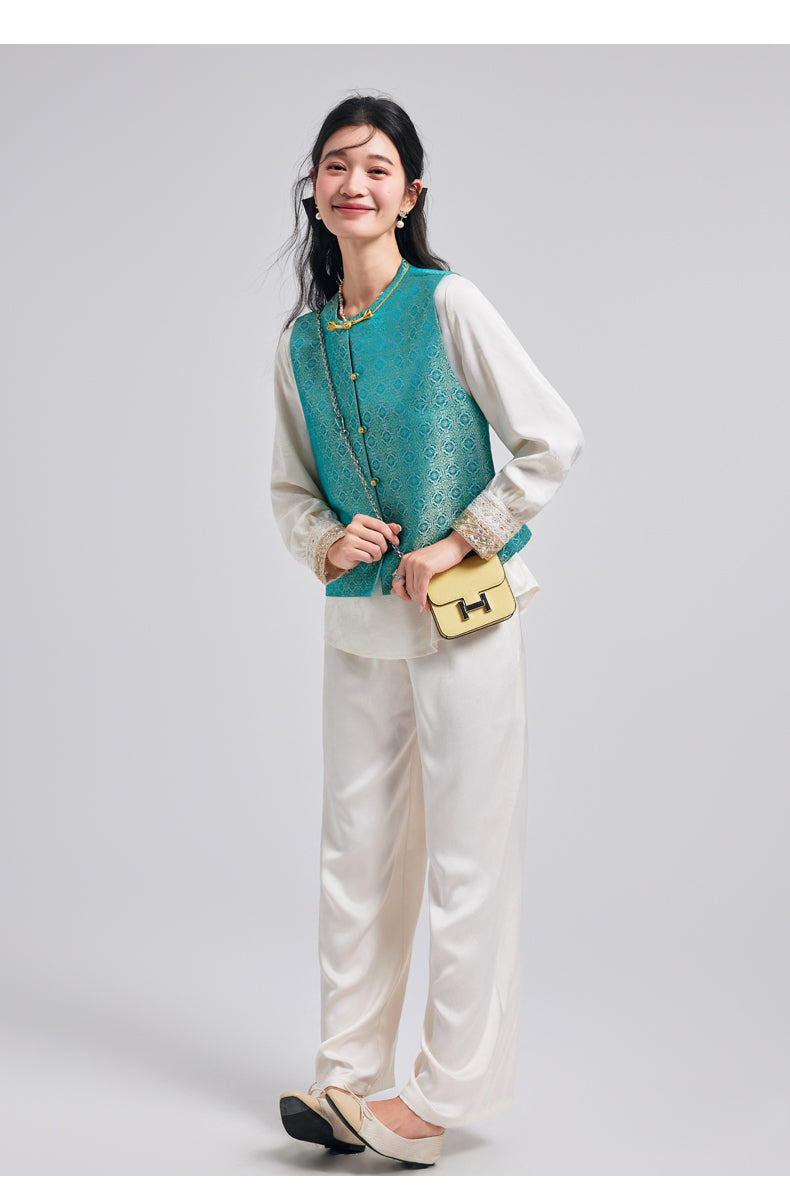 Silk Jocelyn Good-Looking Qipao Cheongsam Vest Top