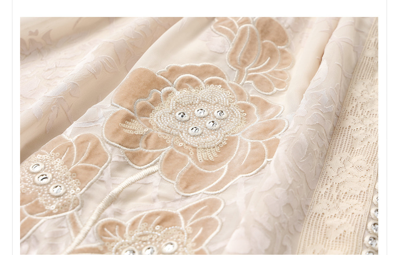 Michelle Captivating Embroidery Qipao Cheongsam Two Piece