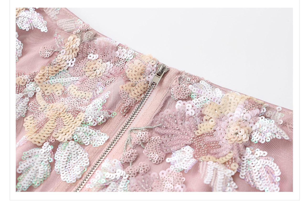 Evelynn Cute Embroidery Qipao Cheongsam Two Piece