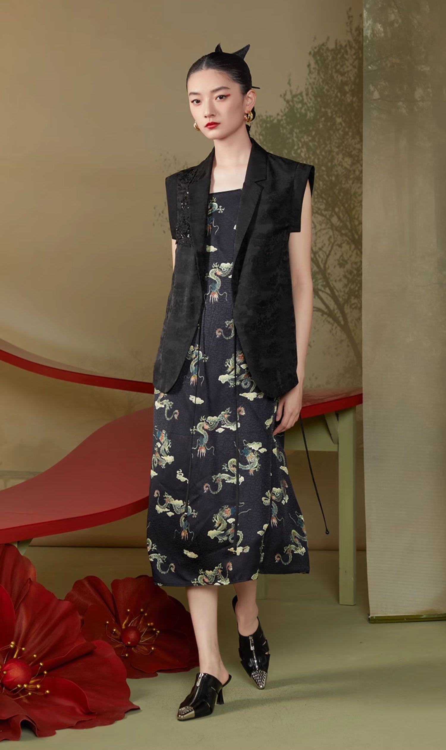 Giovanna Next Level Qipao Cheongsam Vest Top