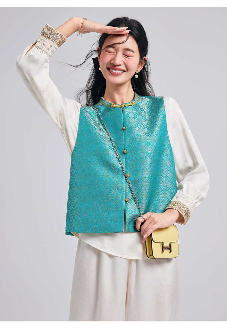 Silk Jocelyn Good-Looking Qipao Cheongsam Vest Top