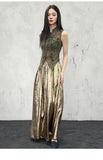 Amber Fortune Gold Vintage Cheongsam Skirt