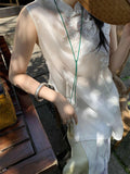 Analia Lovely Qipao Cheongsam Embroidery Vest Top