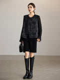 Oriana Black Beaded Cotton Vest Cheongsam