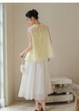 Premiere 2-Piece Gold Thread Silk Cheongsam Top