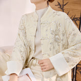 Allegro Lace Embroidered Winter Cheongsam Coat