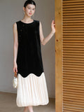 Jessamine Smoky Black Silk Cheongsam Dress