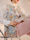 Olga Pearl Whisper Embroidery Qipao Cheongsam Vest Coat