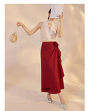 Theresa 2-Piece Polka Dot Vest Cheongsam Set