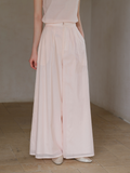 Diadem Camellia Pink Ramie Cheongsam Pants
