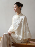 Oriana Cloud Apricot Relaxed Fit Cheongsam Top