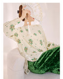 Silk Ivy Lace Whisper Embroidery Qipao Cheongsam Shirt