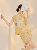 Zinnia Found Bliss Embroidery Qipao Cheongsam Two Piece
