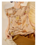 Craspedia Gorgeous Embroidery Qipao Cheongsam Vest Top