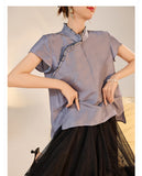 Silk Gomphrena Gorgeous Qipao Cheongsam Top