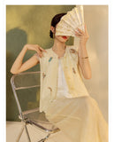 Celosia Good-Looking Embroidery Qipao Cheongsam Two Piece