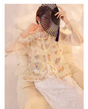 Palmer Appealing Embroidery Qipao Cheongsam Vest Top