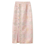 Daffodil 2-Piece Embroidered Jacquard Cheongsam Set