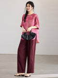 Yuna Light Purple Jacquard Cheongsam Top