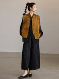 Vina Flower Yellow Jacquard Cheongsam Vest