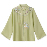 Irma Velvet Glow Embroidery Qipao Cheongsam Two Piece