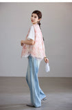 Court Cherry Blossom Pink Lace Cheongsam Top