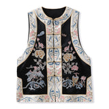 Olga Pearl Whisper Embroidery Qipao Cheongsam Vest Coat
