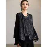 Oriana Black Beaded Cotton Vest Cheongsam