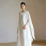Viviana Wind White Ramie Cheongsam Dress