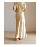 Thea 2-Piece Champagne Gold Satin Cheongsam Top