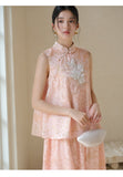 Bella 2-Piece Light Cloud Dye Cheongsam Set