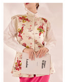 Talia Blooming Embroidery Qipao Cheongsam Three Piece