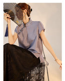 Silk Gomphrena Gorgeous Qipao Cheongsam Top