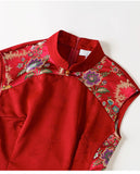 Gina Velvet Charm Embroidery Qipao Cheongsam