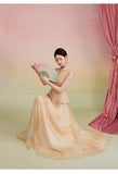 Lapis 2-Piece Embroidered Halter Top Cheongsam