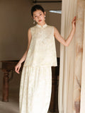 Celebrated 2-Piece Light Apricot Cheongsam Top