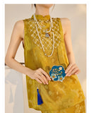 Willa Appealing Embroidery Qipao Cheongsam Two Piece