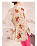 Talia Blooming Embroidery Qipao Cheongsam Three Piece