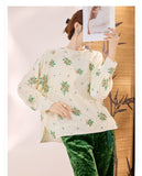 Silk Ivy Lace Whisper Embroidery Qipao Cheongsam Shirt