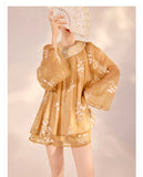 Amina Charming Embroidery Qipao Cheongsam Two Piece